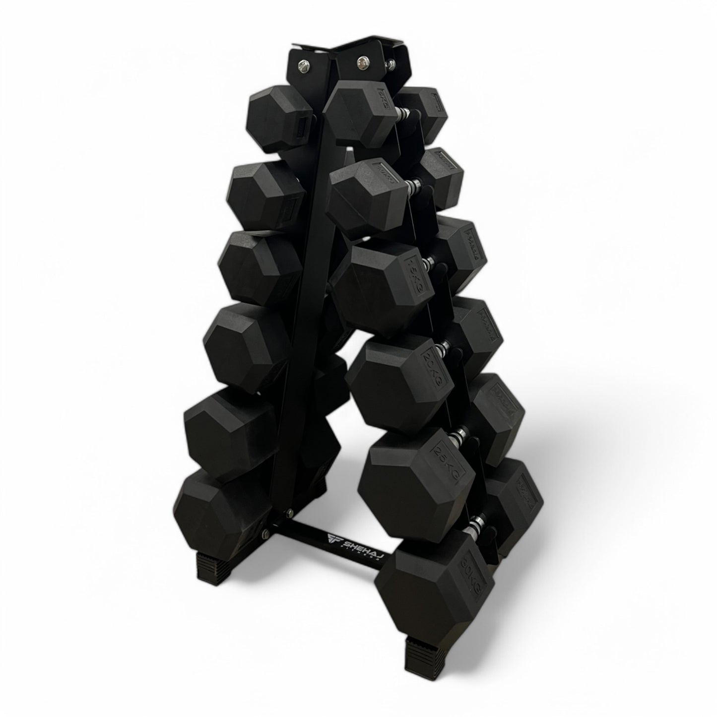 Shehaj Fitness Hex Rubber Dumbbell Pairs