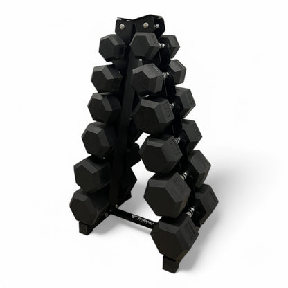 Shehaj Fitness Hex Rubber Dumbbell Pairs