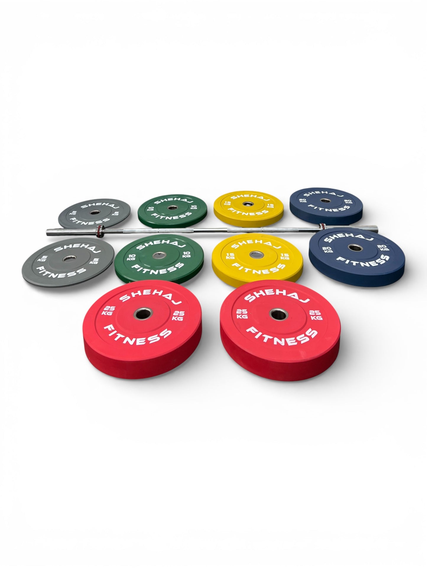 Coloured Bumper Olympic Weight Plates – Essential 5kg 10kg 15kg 20kg 25kg 100/15