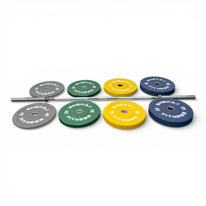 Coloured Bumper Olympic Weight Plates – Essential 5kg 10kg 15kg 20kg 25kg 100/15