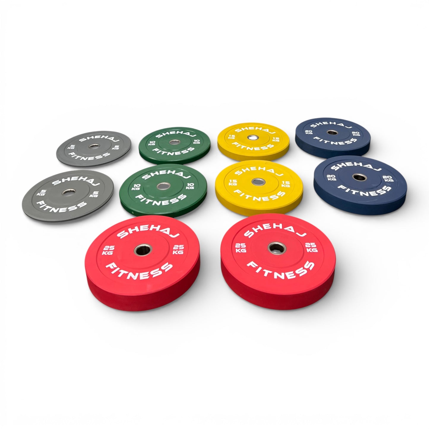 Coloured Bumper Olympic Weight Plates – Essential 5kg 10kg 15kg 20kg 25kg 100/15