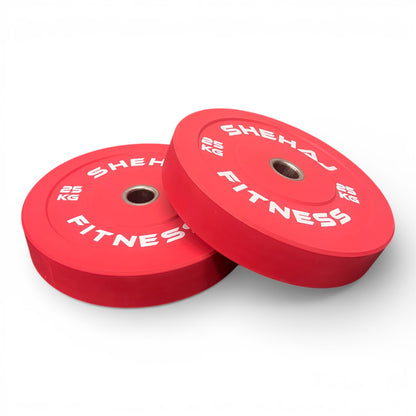 Coloured Bumper Olympic Weight Plates – Essential 5kg 10kg 15kg 20kg 25kg 100/15