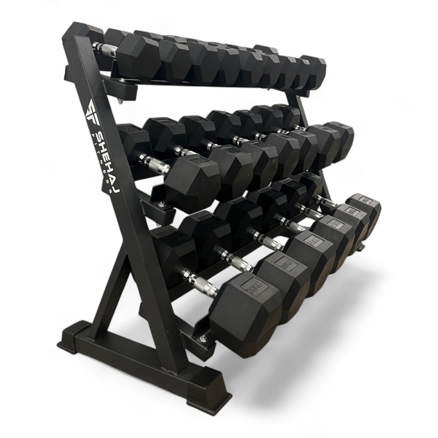 Shehaj Fitness Hex Rubber Dumbbell Pairs