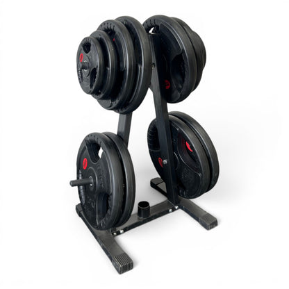 Tri-Grip Weight Plates 1" Standard Rubber Cast Iron Gym Weights | 2.5kg–25kg
