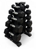 1–5kg Hex Dumbbell Set 5 Pairs with Mini Vertical Rack Stand Home Gym Weights