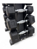 1–5kg Hex Dumbbell Set 5 Pairs with Mini Vertical Rack Stand Home Gym Weights