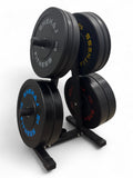 150KG Bumper Plate Set Olympic Rubber Weight Plates with Weight Tree Rack Gym