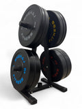 150KG Bumper Plate Set Olympic Rubber Weight Plates with Weight Tree Rack Gym