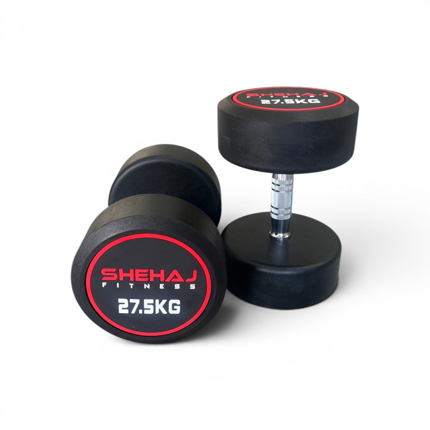 Round Dumbbells Cast Iron Rubber Encased 2.5kg-30kg Home Gym Weights Set Pairs