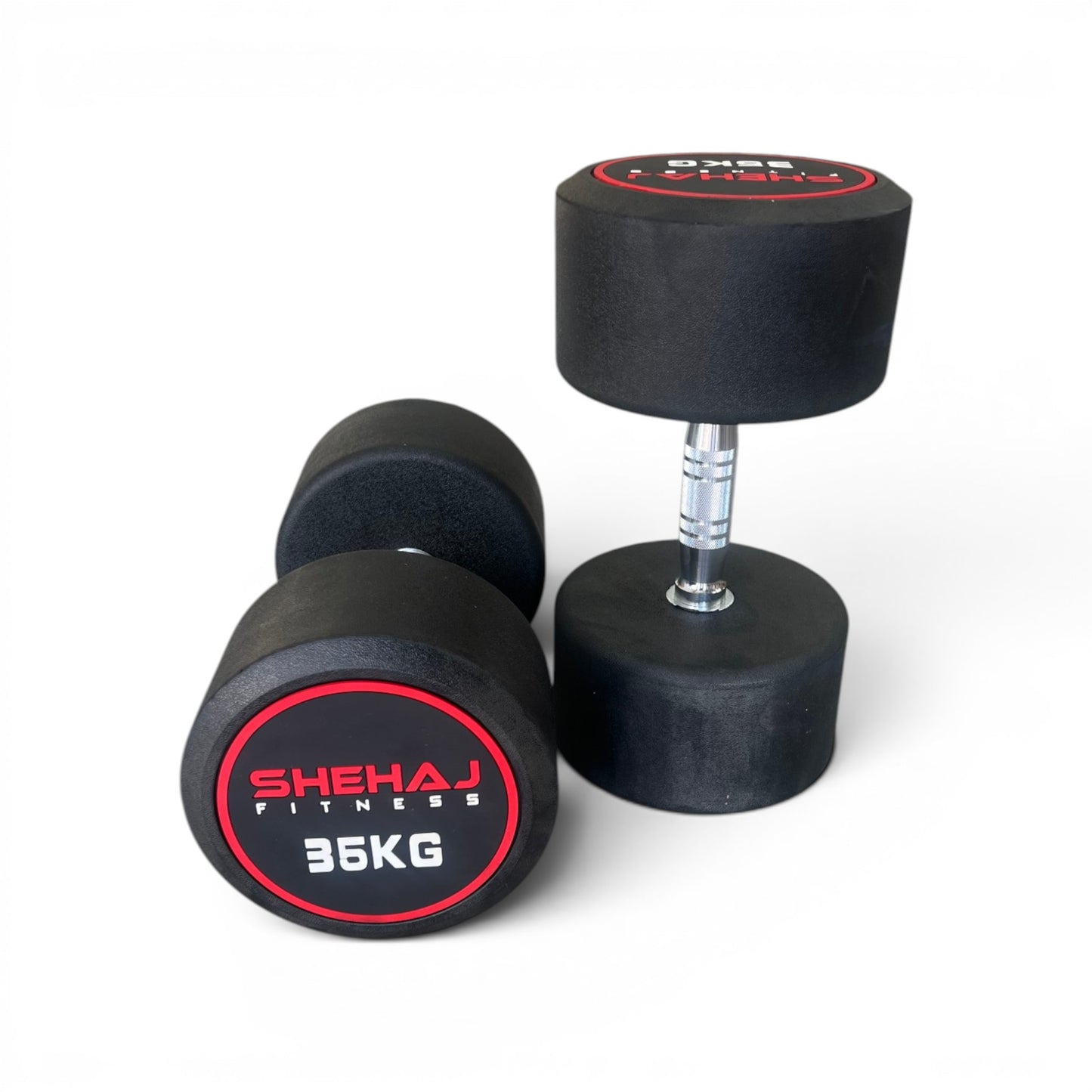 Round Dumbbells Cast Iron Rubber Encased 2.5kg-30kg Home Gym Weights Set Pairs