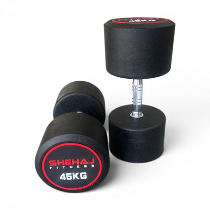 Round Dumbbells Cast Iron Rubber Encased 2.5kg-30kg Home Gym Weights Set Pairs