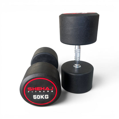 Round Dumbbells Cast Iron Rubber Encased 2.5kg-30kg Home Gym Weights Set Pairs