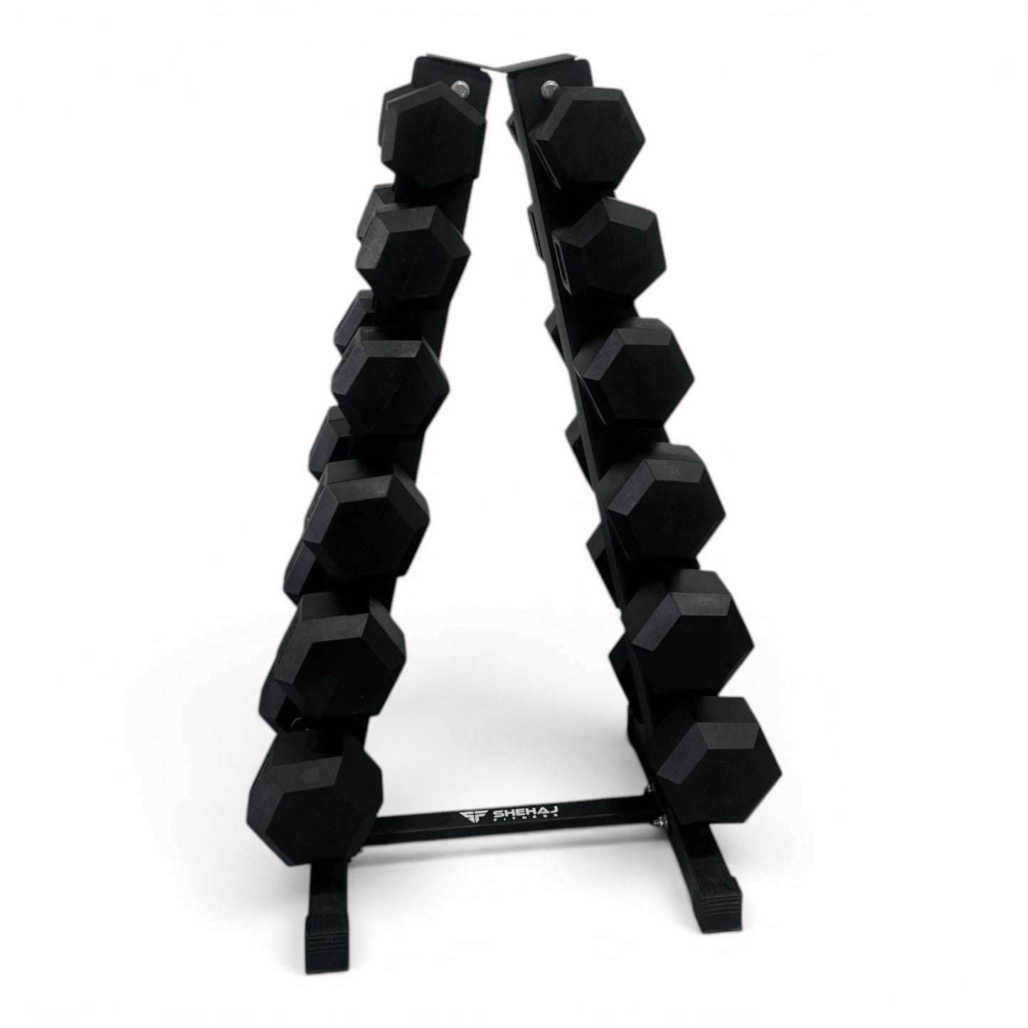Hex Dumbbells 8kg-18kg Set Pair with Dumbbell Rack Full Home Gym Storage Stand