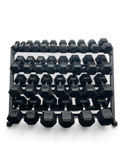 Hex Dumbbell Set 2.5kg-50kg With 4 Tier Rack Home Gym Weights 16 Pairs