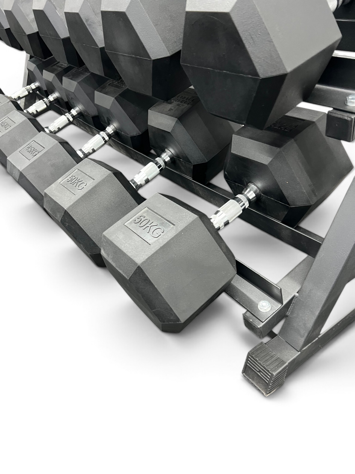Hex Dumbbell Set 2.5kg-50kg With 4 Tier Rack Home Gym Weights 16 Pairs