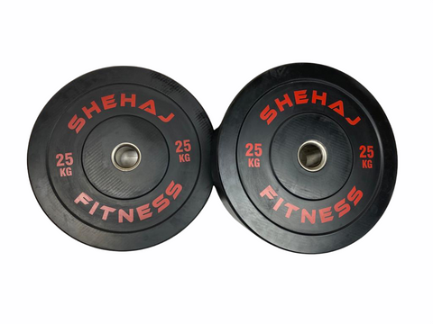 Shehaj Fitness Olympic Rubber Bumper Plates 5kg 25kg and 100kg set