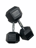 Shehaj Fitness Hex Rubber Dumbbell Pairs